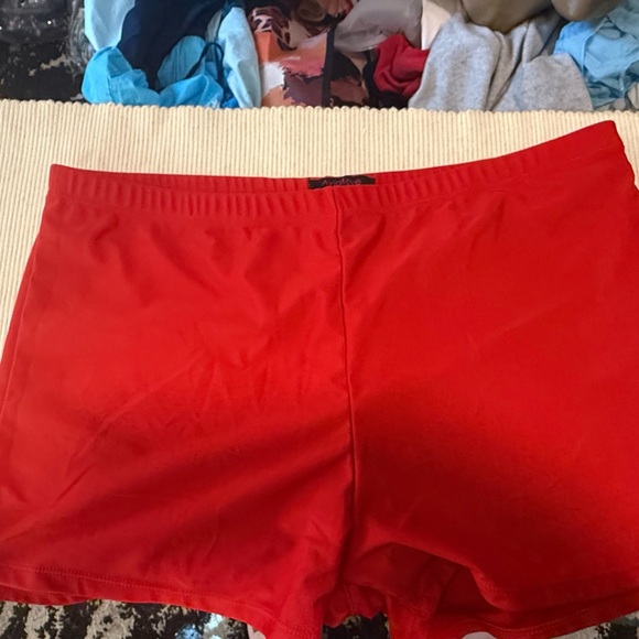 Red and White Striped Swim 2 Piece with Ruched Detail - Picture 8 of 14